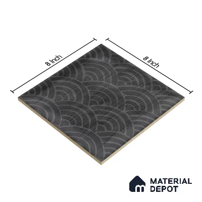 Subway Wall Tile TL 06428 H Nordica Smoky Drift 8 x 8 inch Ceramic Glossy Finish - 8 mm  | Suitable for Accent / Feature Walls, Bathroom, Kitchen Wall & Backsplashes (Sample)
