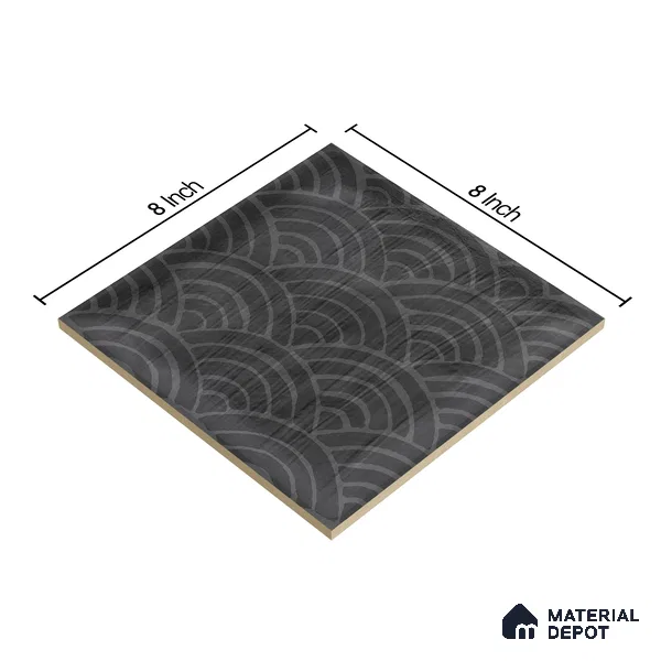 Subway Wall Tile TL 06428 H Nordica Smoky Drift 8 x 8 inch Ceramic Glossy Finish - 8 mm  | Suitable for Accent / Feature Walls, Bathroom, Kitchen Wall & Backsplashes (Sample)