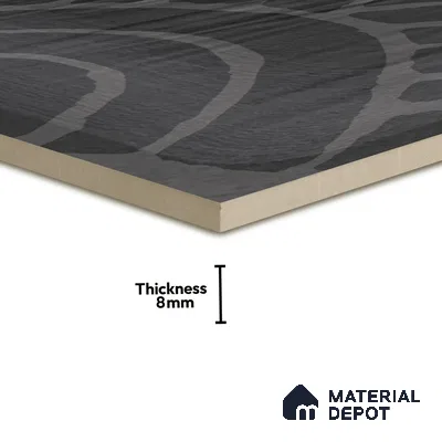 Subway Wall Tile TL 06428 H Nordica Smoky Drift 8 x 8 inch Ceramic Glossy Finish - 8 mm  | Suitable for Accent / Feature Walls, Bathroom, Kitchen Wall & Backsplashes (Sample)