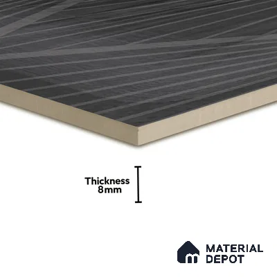 Subway Wall Tile TL 06428 I Nordica Carbon Shimmer 8 x 8 inch Ceramic Glossy Finish - 8 mm  | Suitable for Accent / Feature Walls, Bathroom, Kitchen Wall & Backsplashes (Sample)
