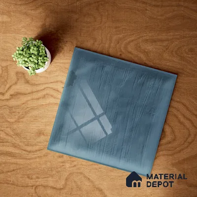 Plain Subway Wall Tile TL 06428 J Nordica Aqua Horizon 8 x 8 inch Ceramic Glossy Finish - 8 mm  | Suitable for Accent / Feature Walls, Bathroom, Kitchen Wall & Backsplashes (Sample)