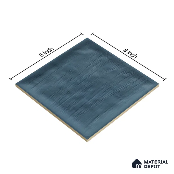 Plain Subway Wall Tile TL 06428 J Nordica Aqua Horizon 8 x 8 inch Ceramic Glossy Finish - 8 mm  | Suitable for Accent / Feature Walls, Bathroom, Kitchen Wall & Backsplashes (Sample)