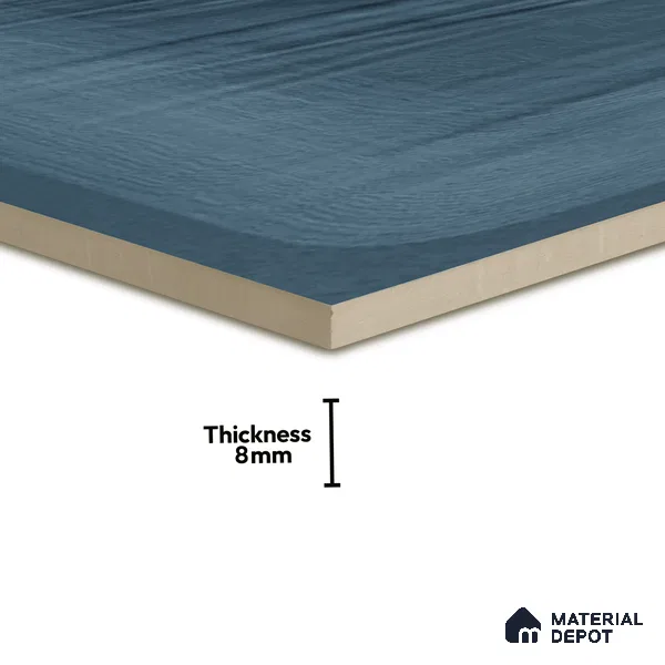 Plain Subway Wall Tile TL 06428 J Nordica Aqua Horizon 8 x 8 inch Ceramic Glossy Finish - 8 mm  | Suitable for Accent / Feature Walls, Bathroom, Kitchen Wall & Backsplashes (Sample)