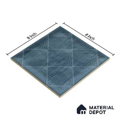 Subway Wall Tile TL 06428 L Nordica Turquoise Glint 8 x 8 inch Ceramic Glossy Finish - 8 mm  | Suitable for Accent / Feature Walls, Bathroom, Kitchen Wall & Backsplashes (Sample)