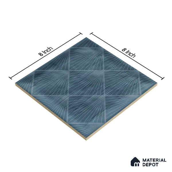 Subway Wall Tile TL 06428 L Nordica Turquoise Glint 8 x 8 inch Ceramic Glossy Finish - 8 mm  | Suitable for Accent / Feature Walls, Bathroom, Kitchen Wall & Backsplashes (Sample)