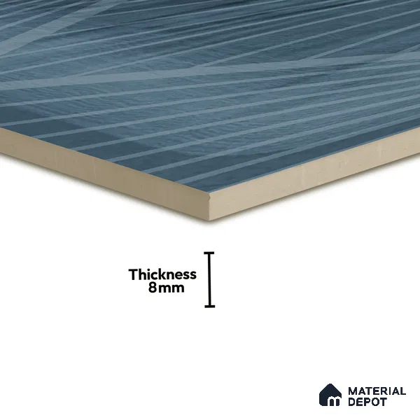 Subway Wall Tile TL 06428 L Nordica Turquoise Glint 8 x 8 inch Ceramic Glossy Finish - 8 mm  | Suitable for Accent / Feature Walls, Bathroom, Kitchen Wall & Backsplashes (Sample)