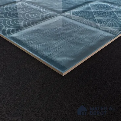 Subway Wall Tile TL 06428 L Nordica Turquoise Glint 8 x 8 inch Ceramic Glossy Finish - 8 mm  | Suitable for Accent / Feature Walls, Bathroom, Kitchen Wall & Backsplashes (Sample)