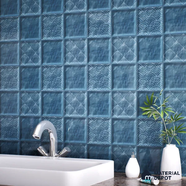Subway Wall Tile TL 06428 L Nordica Turquoise Glint 8 x 8 inch Ceramic Glossy Finish - 8 mm  | Suitable for Accent / Feature Walls, Bathroom, Kitchen Wall & Backsplashes (Sample)