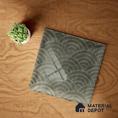 Subway Wall Tile TL 06428 N Nordica Foggy Grove 8 x 8 inch Ceramic Glossy Finish - 8 mm  | Suitable for Accent / Feature Walls, Bathroom, Kitchen Wall & Backsplashes (Sample)