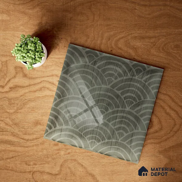 Subway Wall Tile TL 06428 N Nordica Foggy Grove 8 x 8 inch Ceramic Glossy Finish - 8 mm  | Suitable for Accent / Feature Walls, Bathroom, Kitchen Wall & Backsplashes (Sample)