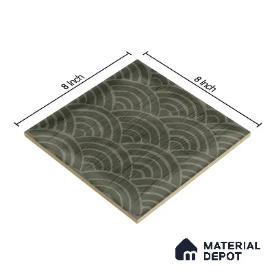 Subway Wall Tile TL 06428 N Nordica Foggy Grove 8 x 8 inch Ceramic Glossy Finish - 8 mm  | Suitable for Accent / Feature Walls, Bathroom, Kitchen Wall & Backsplashes (Sample)