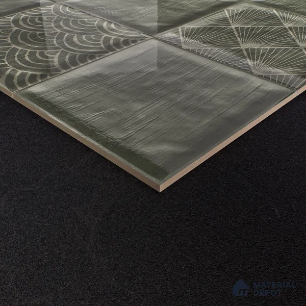 Subway Wall Tile TL 06428 N Nordica Foggy Grove 8 x 8 inch Ceramic Glossy Finish - 8 mm  | Suitable for Accent / Feature Walls, Bathroom, Kitchen Wall & Backsplashes (Sample)