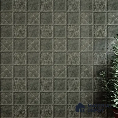 Subway Wall Tile TL 06428 N Nordica Foggy Grove 8 x 8 inch Ceramic Glossy Finish - 8 mm  | Suitable for Accent / Feature Walls, Bathroom, Kitchen Wall & Backsplashes (Sample)