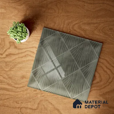 Subway Wall Tile TL 06428 O Nordica Emerald Gleam 8 x 8 inch Ceramic Glossy Finish - 8 mm  | Suitable for Accent / Feature Walls, Bathroom, Kitchen Wall & Backsplashes (Sample)