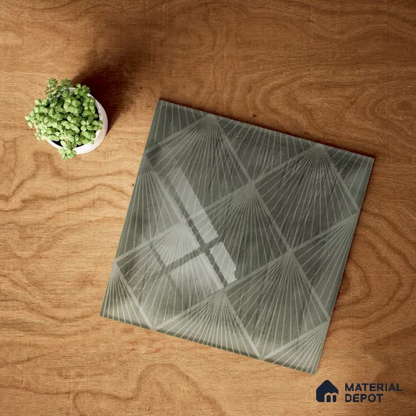 Subway Wall Tile TL 06428 O Nordica Emerald Gleam 8 x 8 inch Ceramic Glossy Finish - 8 mm  | Suitable for Accent / Feature Walls, Bathroom, Kitchen Wall & Backsplashes (Sample)