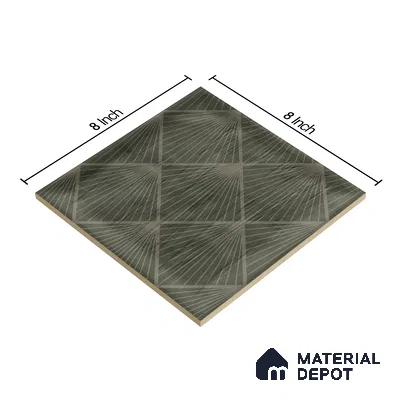 Subway Wall Tile TL 06428 O Nordica Emerald Gleam 8 x 8 inch Ceramic Glossy Finish - 8 mm  | Suitable for Accent / Feature Walls, Bathroom, Kitchen Wall & Backsplashes (Sample)