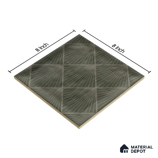 Subway Wall Tile TL 06428 O Nordica Emerald Gleam 8 x 8 inch Ceramic Glossy Finish - 8 mm  | Suitable for Accent / Feature Walls, Bathroom, Kitchen Wall & Backsplashes (Sample)