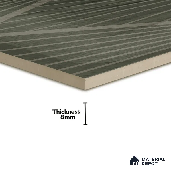 Subway Wall Tile TL 06428 O Nordica Emerald Gleam 8 x 8 inch Ceramic Glossy Finish - 8 mm  | Suitable for Accent / Feature Walls, Bathroom, Kitchen Wall & Backsplashes (Sample)