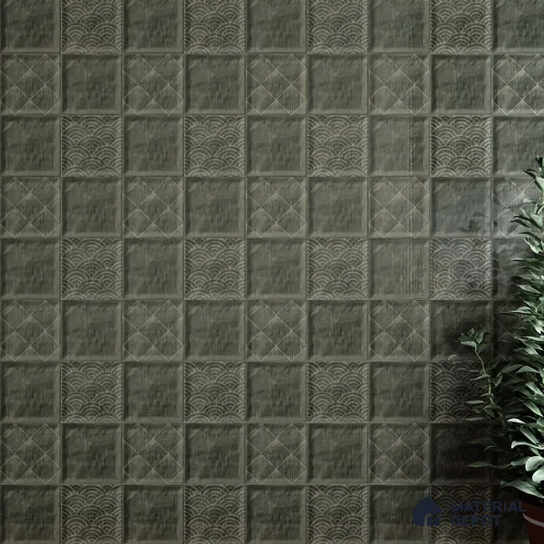 Subway Wall Tile TL 06428 O Nordica Emerald Gleam 8 x 8 inch Ceramic Glossy Finish - 8 mm  | Suitable for Accent / Feature Walls, Bathroom, Kitchen Wall & Backsplashes (Sample)