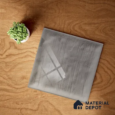 Plain Subway Wall Tile TL 06428 P Nordica Slate Whisper 8 x 8 inch Ceramic Glossy Finish - 8 mm  | Suitable for Accent / Feature Walls, Bathroom, Kitchen Wall & Backsplashes (Sample)