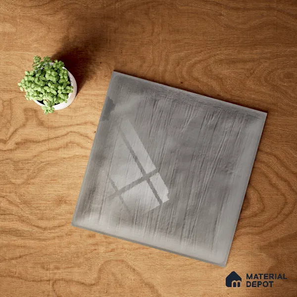 Plain Subway Wall Tile TL 06428 P Nordica Slate Whisper 8 x 8 inch Ceramic Glossy Finish - 8 mm  | Suitable for Accent / Feature Walls, Bathroom, Kitchen Wall & Backsplashes (Sample)