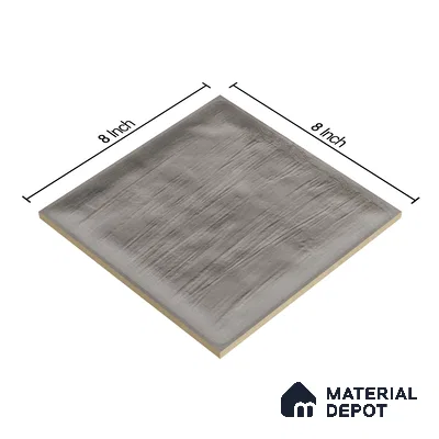 Plain Subway Wall Tile TL 06428 P Nordica Slate Whisper 8 x 8 inch Ceramic Glossy Finish - 8 mm  | Suitable for Accent / Feature Walls, Bathroom, Kitchen Wall & Backsplashes (Sample)