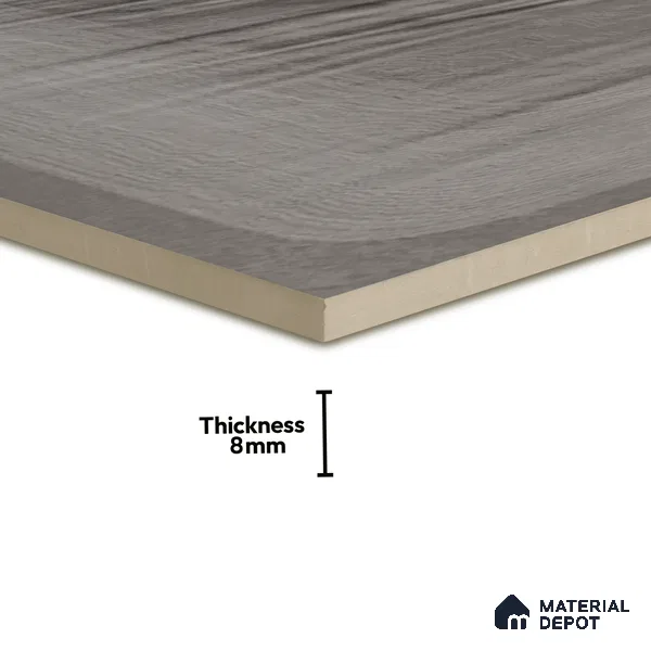 Plain Subway Wall Tile TL 06428 P Nordica Slate Whisper 8 x 8 inch Ceramic Glossy Finish - 8 mm  | Suitable for Accent / Feature Walls, Bathroom, Kitchen Wall & Backsplashes (Sample)