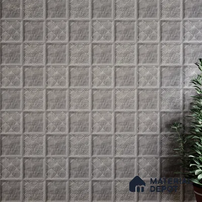 Plain Subway Wall Tile TL 06428 P Nordica Slate Whisper 8 x 8 inch Ceramic Glossy Finish - 8 mm  | Suitable for Accent / Feature Walls, Bathroom, Kitchen Wall & Backsplashes (Sample)