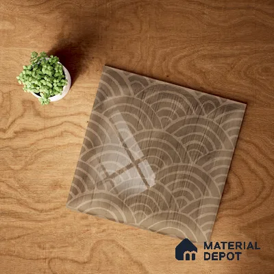 Subway Wall Tile TL 06428 T Nordica Sahara Drift 8 x 8 inch Ceramic Glossy Finish - 8 mm  | Suitable for Accent / Feature Walls, Bathroom, Kitchen Wall & Backsplashes (Sample)