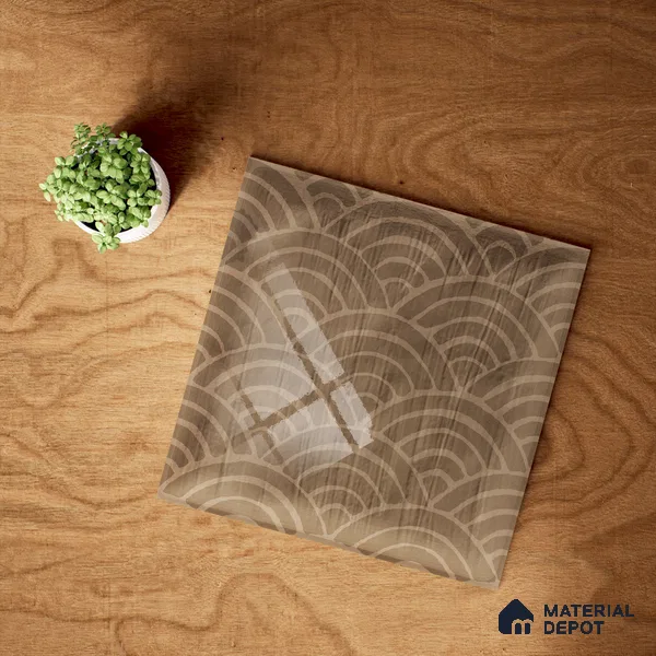 Subway Wall Tile TL 06428 T Nordica Sahara Drift 8 x 8 inch Ceramic Glossy Finish - 8 mm  | Suitable for Accent / Feature Walls, Bathroom, Kitchen Wall & Backsplashes (Sample)