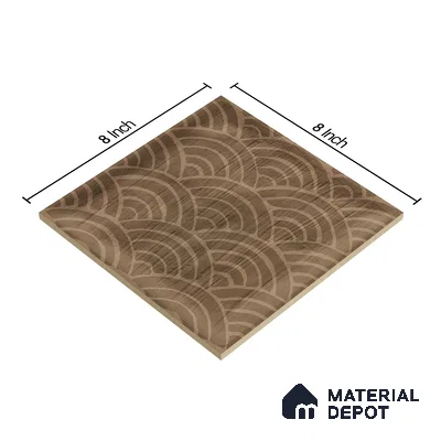 Subway Wall Tile TL 06428 T Nordica Sahara Drift 8 x 8 inch Ceramic Glossy Finish - 8 mm  | Suitable for Accent / Feature Walls, Bathroom, Kitchen Wall & Backsplashes (Sample)