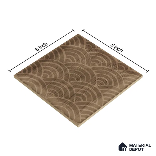 Subway Wall Tile TL 06428 T Nordica Sahara Drift 8 x 8 inch Ceramic Glossy Finish - 8 mm  | Suitable for Accent / Feature Walls, Bathroom, Kitchen Wall & Backsplashes (Sample)