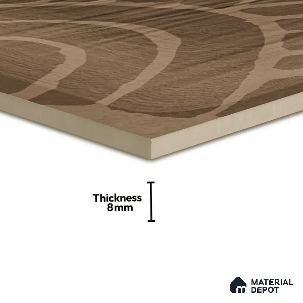 Subway Wall Tile TL 06428 T Nordica Sahara Drift 8 x 8 inch Ceramic Glossy Finish - 8 mm  | Suitable for Accent / Feature Walls, Bathroom, Kitchen Wall & Backsplashes (Sample)
