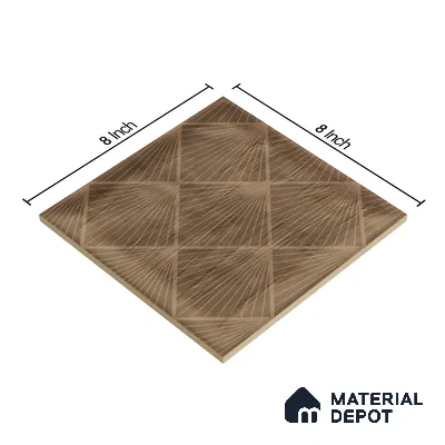 Subway Wall Tile TL 06428 U Nordica Golden Mirage 8 x 8 inch Ceramic Glossy Finish - 8 mm  | Suitable for Accent / Feature Walls, Bathroom, Kitchen Wall & Backsplashes (Sample)