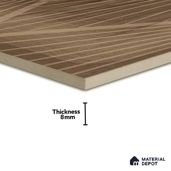 Subway Wall Tile TL 06428 U Nordica Golden Mirage 8 x 8 inch Ceramic Glossy Finish - 8 mm  | Suitable for Accent / Feature Walls, Bathroom, Kitchen Wall & Backsplashes (Sample)