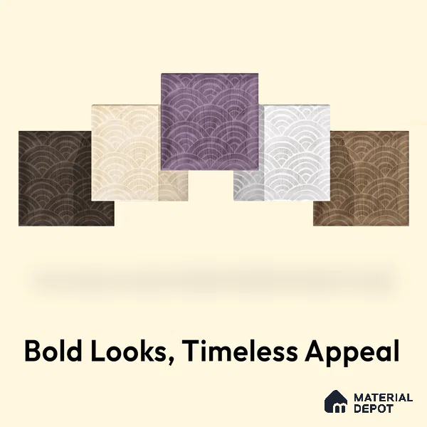 Subway Wall Tile TL 06428 W Nordica Lavender Fog 8 x 8 inch Ceramic Glossy Finish - 8 mm  | Suitable for Accent / Feature Walls, Bathroom, Kitchen Wall & Backsplashes (Sample)