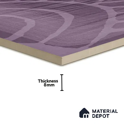 Subway Wall Tile TL 06428 W Nordica Lavender Fog 8 x 8 inch Ceramic Glossy Finish - 8 mm  | Suitable for Accent / Feature Walls, Bathroom, Kitchen Wall & Backsplashes (Sample)