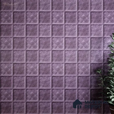 Subway Wall Tile TL 06428 W Nordica Lavender Fog 8 x 8 inch Ceramic Glossy Finish - 8 mm  | Suitable for Accent / Feature Walls, Bathroom, Kitchen Wall & Backsplashes (Sample)