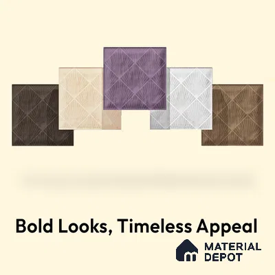 Subway Wall Tile TL 06428 X Nordica Amethyst Glint 8 x 8 inch Ceramic Glossy Finish - 8 mm  | Suitable for Accent / Feature Walls, Bathroom, Kitchen Wall & Backsplashes (Sample)