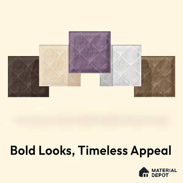 Subway Wall Tile TL 06428 X Nordica Amethyst Glint 8 x 8 inch Ceramic Glossy Finish - 8 mm  | Suitable for Accent / Feature Walls, Bathroom, Kitchen Wall & Backsplashes (Sample)