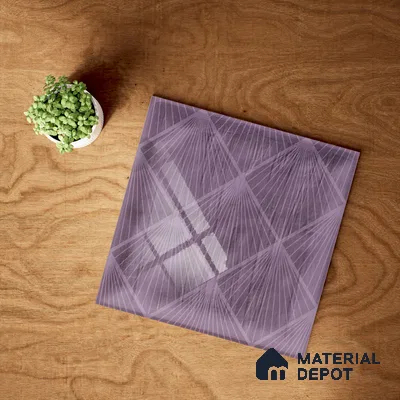 Subway Wall Tile TL 06428 X Nordica Amethyst Glint 8 x 8 inch Ceramic Glossy Finish - 8 mm  | Suitable for Accent / Feature Walls, Bathroom, Kitchen Wall & Backsplashes (Sample)