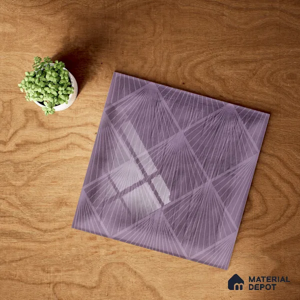 Subway Wall Tile TL 06428 X Nordica Amethyst Glint 8 x 8 inch Ceramic Glossy Finish - 8 mm  | Suitable for Accent / Feature Walls, Bathroom, Kitchen Wall & Backsplashes (Sample)