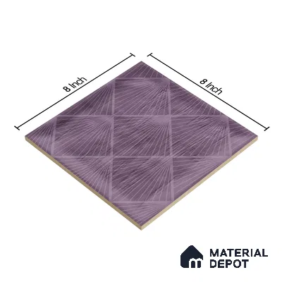 Subway Wall Tile TL 06428 X Nordica Amethyst Glint 8 x 8 inch Ceramic Glossy Finish - 8 mm  | Suitable for Accent / Feature Walls, Bathroom, Kitchen Wall & Backsplashes (Sample)