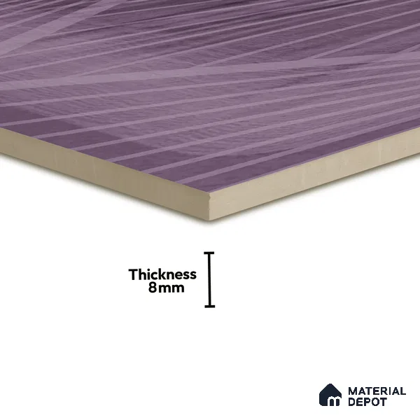 Subway Wall Tile TL 06428 X Nordica Amethyst Glint 8 x 8 inch Ceramic Glossy Finish - 8 mm  | Suitable for Accent / Feature Walls, Bathroom, Kitchen Wall & Backsplashes (Sample)
