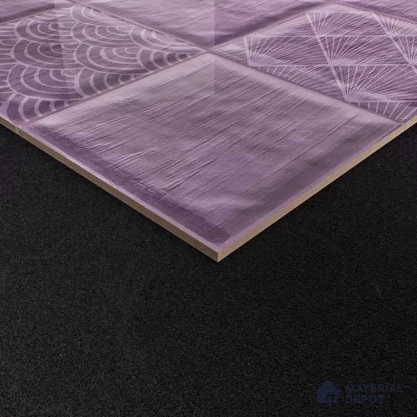 Subway Wall Tile TL 06428 X Nordica Amethyst Glint 8 x 8 inch Ceramic Glossy Finish - 8 mm  | Suitable for Accent / Feature Walls, Bathroom, Kitchen Wall & Backsplashes (Sample)