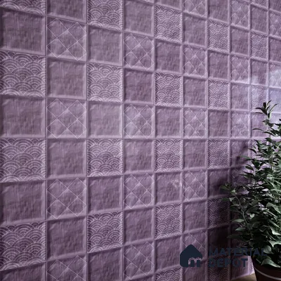 Subway Wall Tile TL 06428 X Nordica Amethyst Glint 8 x 8 inch Ceramic Glossy Finish - 8 mm  | Suitable for Accent / Feature Walls, Bathroom, Kitchen Wall & Backsplashes (Sample)