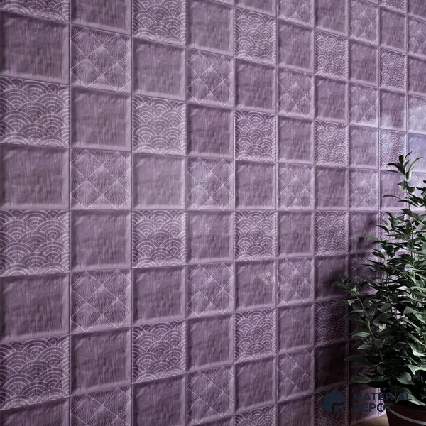 Subway Wall Tile TL 06428 X Nordica Amethyst Glint 8 x 8 inch Ceramic Glossy Finish - 8 mm  | Suitable for Accent / Feature Walls, Bathroom, Kitchen Wall & Backsplashes (Sample)