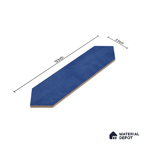 Subway Wall Tile TL 06430 C Lineage Picket Twilight Plain 12 x 3 inch Ceramic Glossy Finish - 10 mm  | Suitable for Accent / Feature Walls, Bathroom, Kitchen Wall & Backsplashes (Sample)