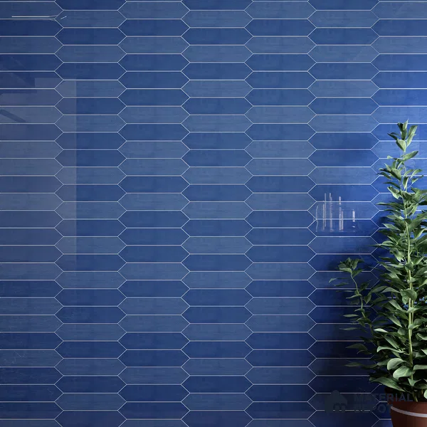 Subway Wall Tile TL 06430 D Lineage Picket Twilight Highlighter 12 x 3 inch Ceramic Glossy Finish - 10 mm  | Suitable for Accent / Feature Walls, Bathroom, Kitchen Wall & Backsplashes