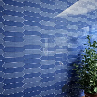 Subway Wall Tile TL 06430 D Lineage Picket Twilight Highlighter 12 x 3 inch Ceramic Glossy Finish - 10 mm  | Suitable for Accent / Feature Walls, Bathroom, Kitchen Wall & Backsplashes